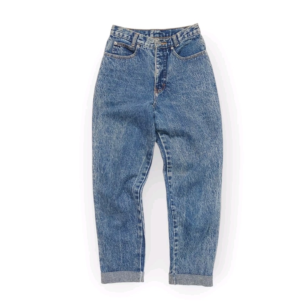 Vintage Sasson Jeans Womens 4 Acid Wash High Rise Tapered Leg Mom Denim Blue 80s